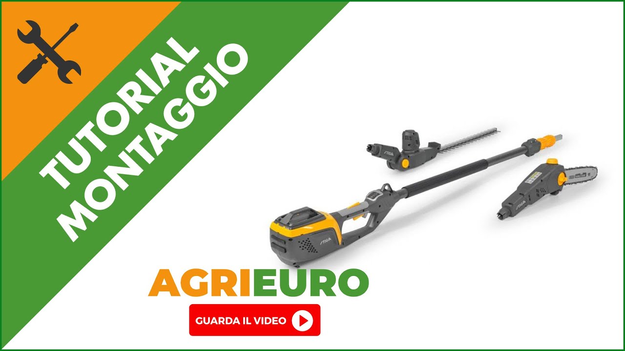 Montaggio e funzionamento potatore multifunzione Stiga SMT 500 AE - tagliasiepe più potatore