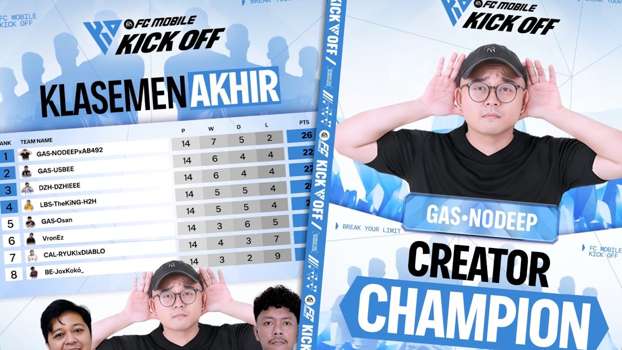 CHAMPION AGAIN OLE OLE! ADA GIVEAWAY STARPASS BUAT MEMBERSHIP! DAN GIVEAWAY AKUN OVR 123 BUAT KALIAN