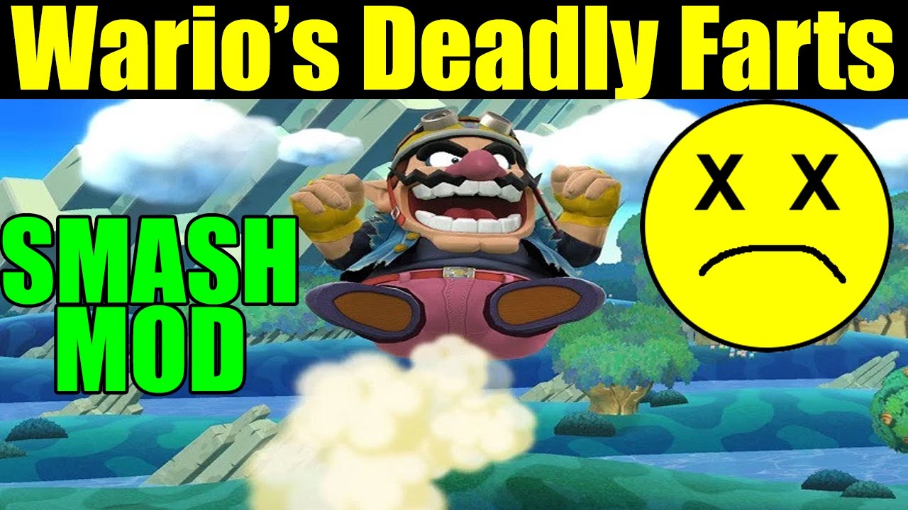 Wario's Farts Are DEADLY - Instant Full Gas In Super Smash Bros Wii U (Smash 4 Mods)