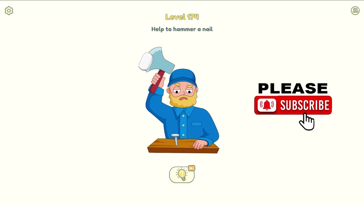 DOP 2 Level 174 (Help to hammer a nail) ✅ - DOP 2 Delete One Part Level 174 - Slow Motion Guide