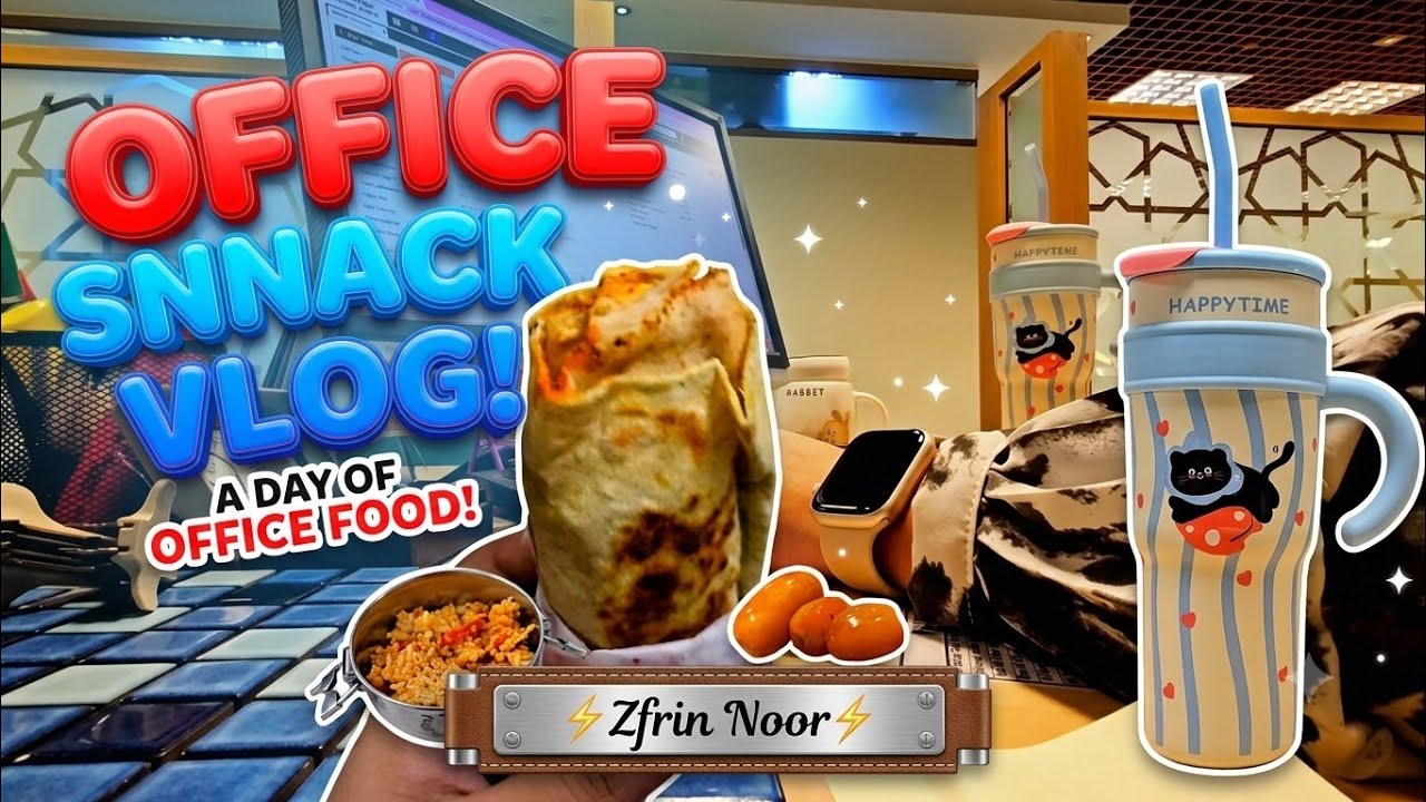 WHAT I EAT IN A DAY AT WORK 🌯 | Office Snack Vlog & Workday Routine