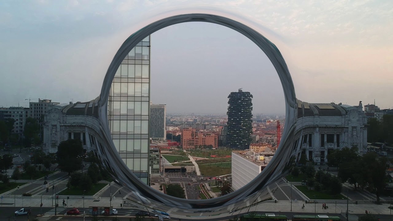 Milano vista aerea con drone - Stazione Centrale - Arco della Pace - via della Liberazione