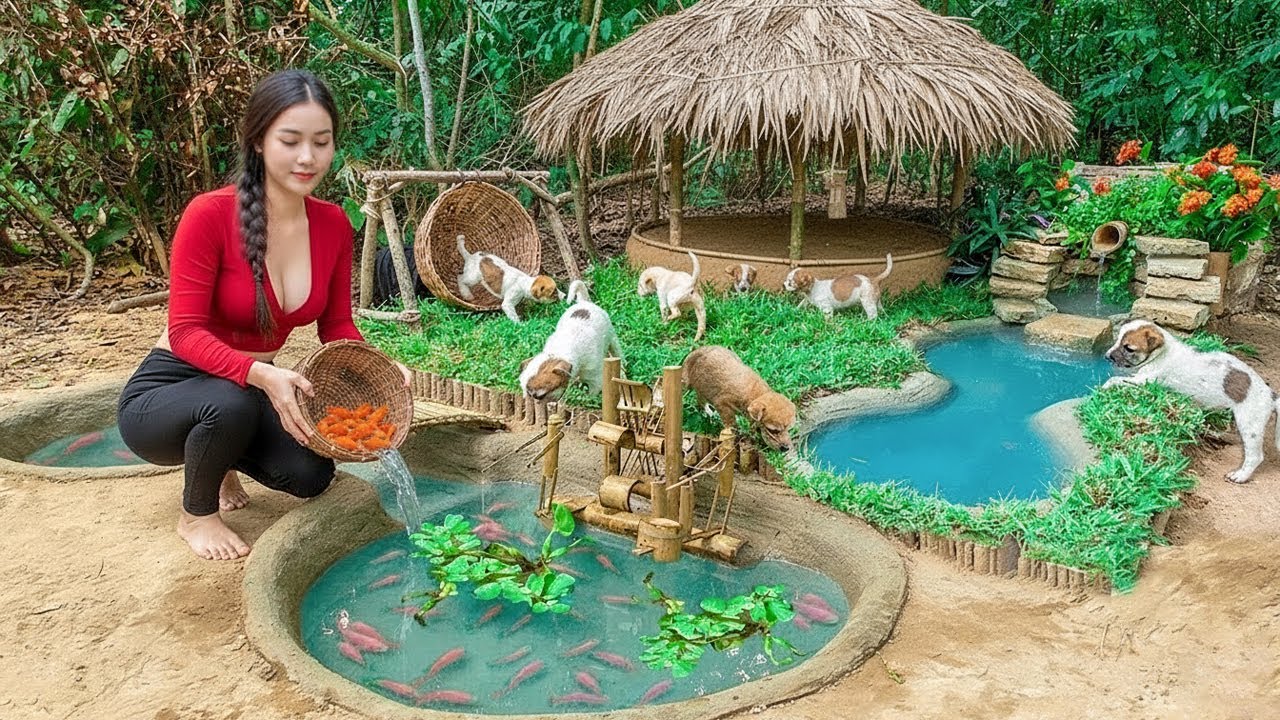 101 Days Building My Dream Fish Pond Beside a Bamboo House | From Start to Finish