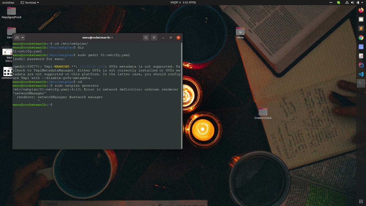 Wired Ethernet not working on Ubuntu solved  20.04+