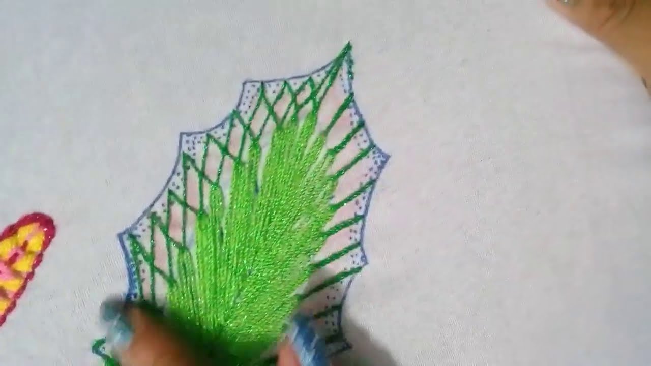 puntada para BORDAR hoja 🍃