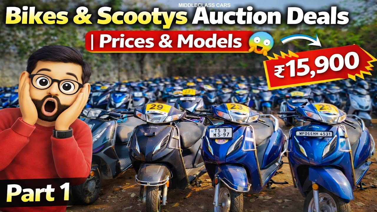 Part 1 ll Huge Vehicle Auction 🏍️ 150+ Bikes & Scootys Available ll 2026 Auction 🔥 Best Deals