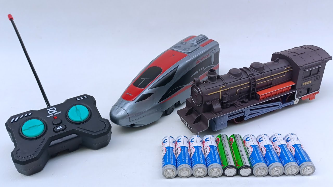 Asmr unboxing dan merakit mainan kereta api cepat whoosh remote control,kereta api uap fenfa