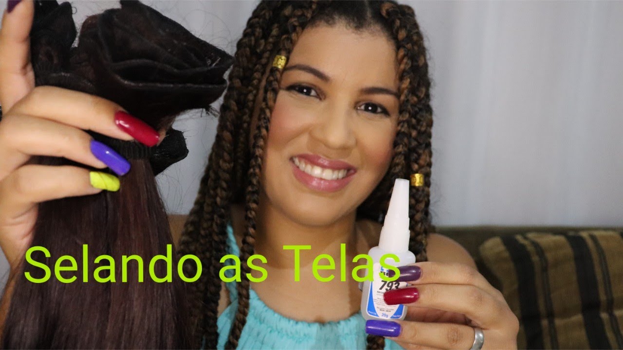 Como selar tela de cabelo para entrelace ,ponto americano .