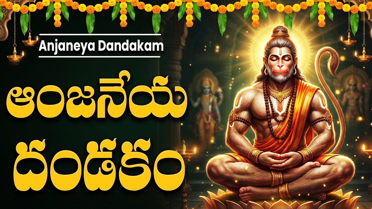 శ్రీ ఆంజనేయ దండకం | Poweful Hanuman Dandakam In Telugu | Hanuman Devotional Songs Telugu