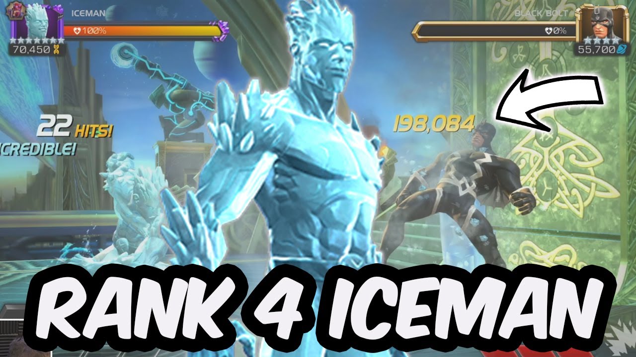 7 Star Rank 4 Fully Boosted Iceman - The OG Mutant Utility God - Marvel Contest of Champions