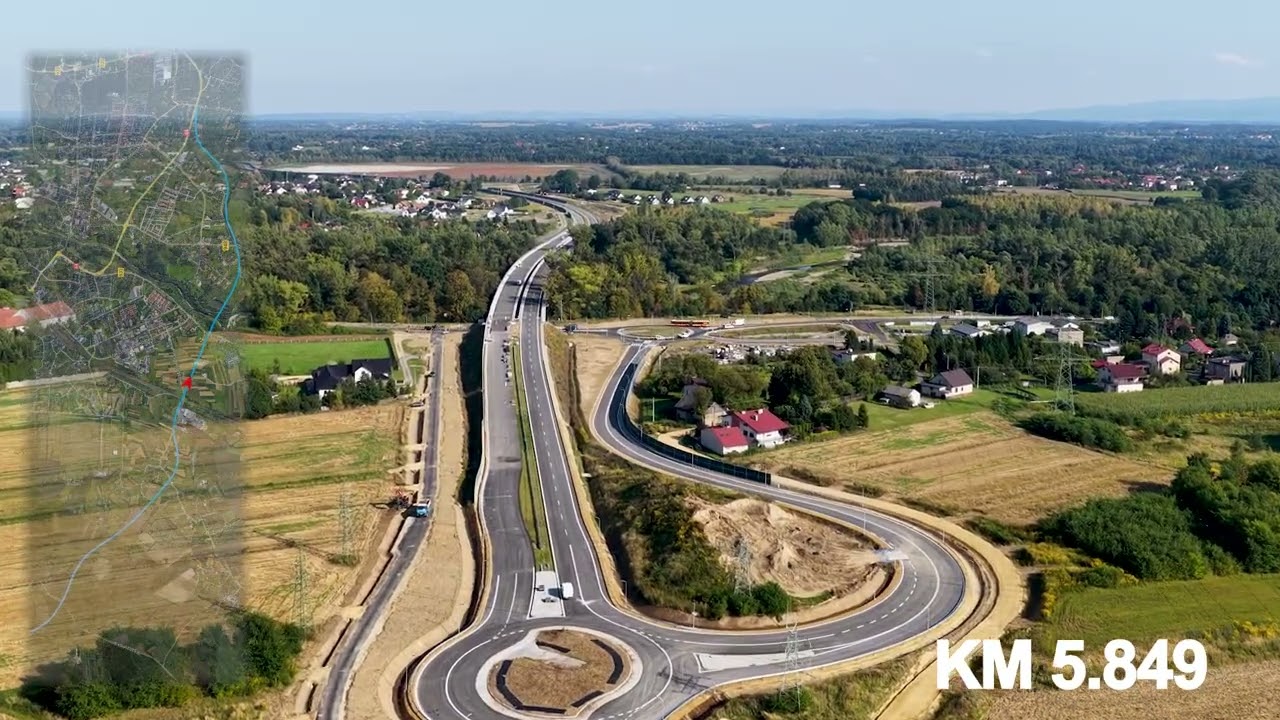 Obwodnica Oświęcimia (DK 44 klasy GP) - film z powietrza - Wrzesień 2025