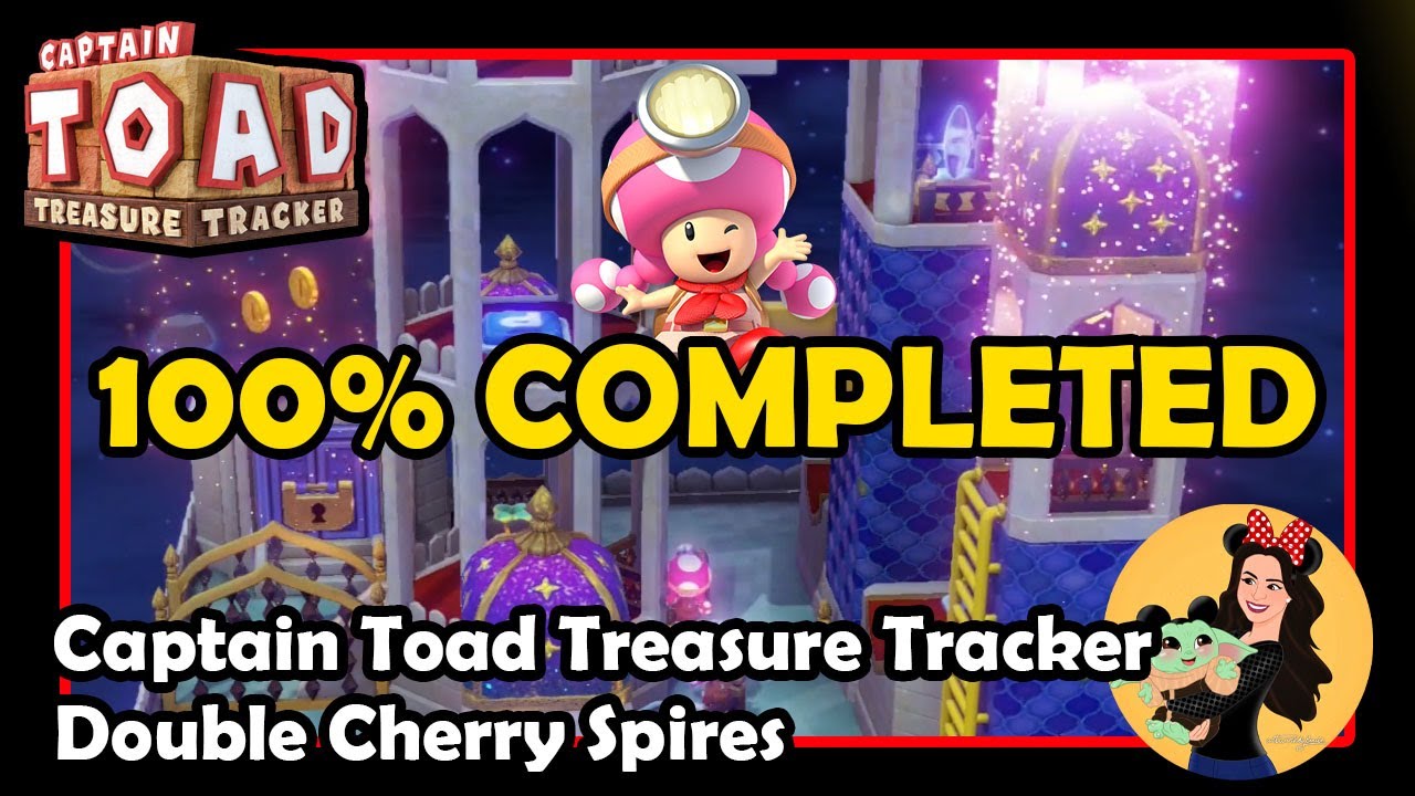 DOUBLE CHERRY SPIRES GEMS, STAR AND BONUS (Episode 2 Level 15 (2-15)) -Captain Toad Treasure Tracker