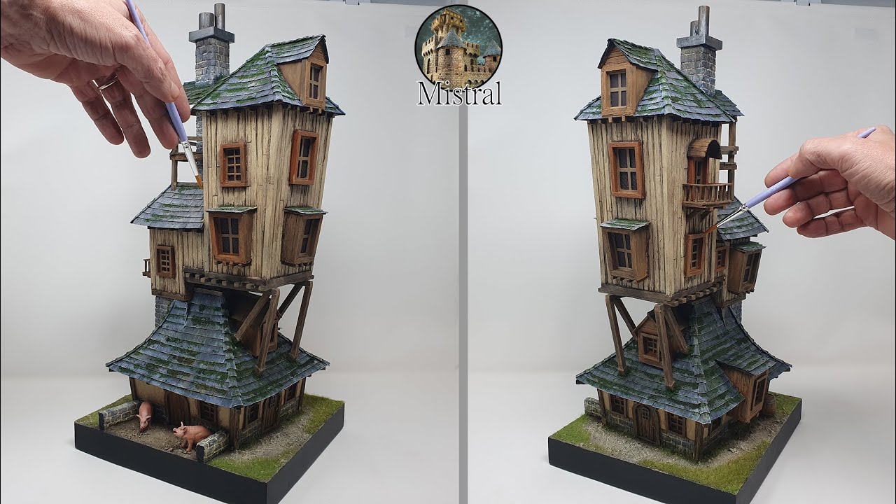 Harry Potter: Building The Weasley's Burrow - Foam and balsa wood - Step-by-Step / DIY TUTORIAL