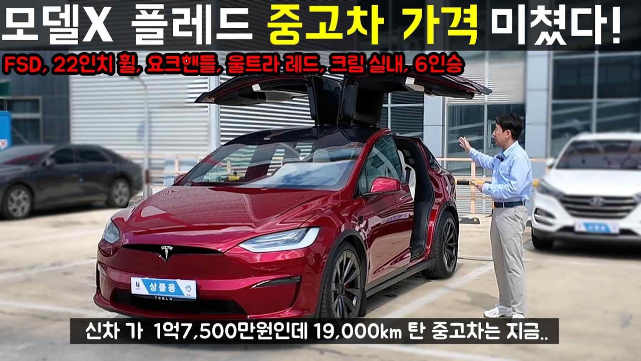 구하기 힘든 풀옵션 테슬라 모델X 플레드 중고차 대박인 이유!
