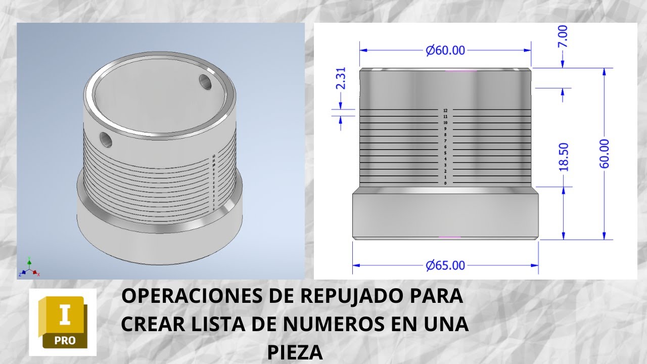 Tutorial de AUTODESK INVENTOR para principiantes en español. Operación de repujado Inventor 2024