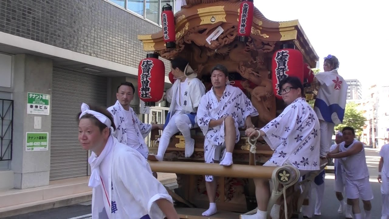 2023/7/16 比売許曾(ひめこそ)神社 夏祭り 枕太鼓 獅子舞 地車 産湯稲荷神社より出発