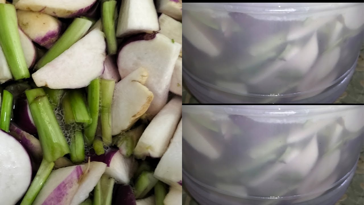 مخلل اللفت البيتى الفلاحى بالبنجر الاحمر وسر تكاته وحلاوته على طريقه مطبخ ام عبده