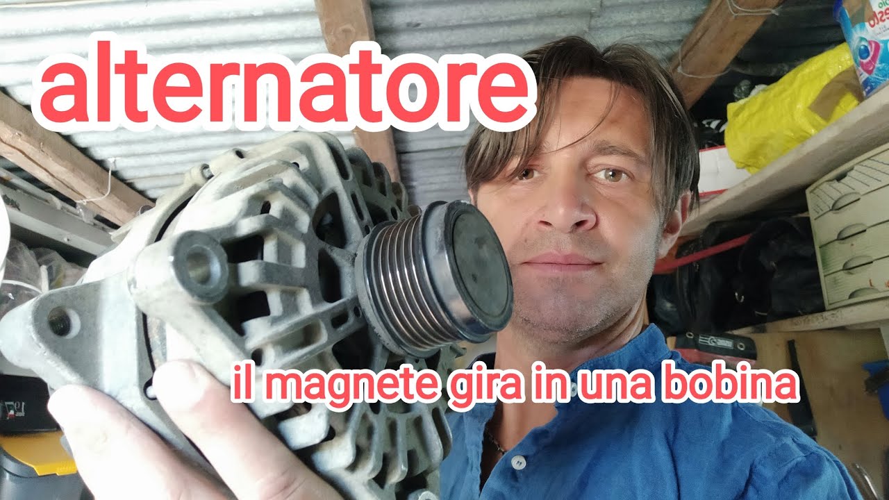 Alternatore: il magnete gira in una bobina @meccanicando