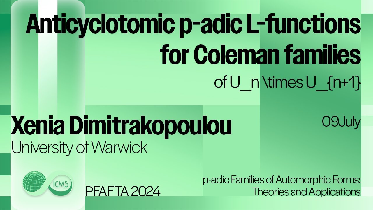 Xenia Dimitrakopoulou, Anticyclotomic p-adic L-functions for Coleman families of U_n \times U_{n+1}