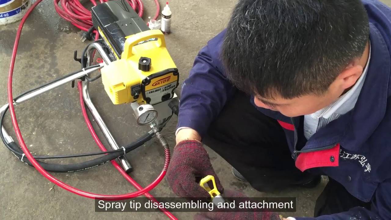 the spraying show for GD-450 high professional airless sprayer similar with TITAN 450