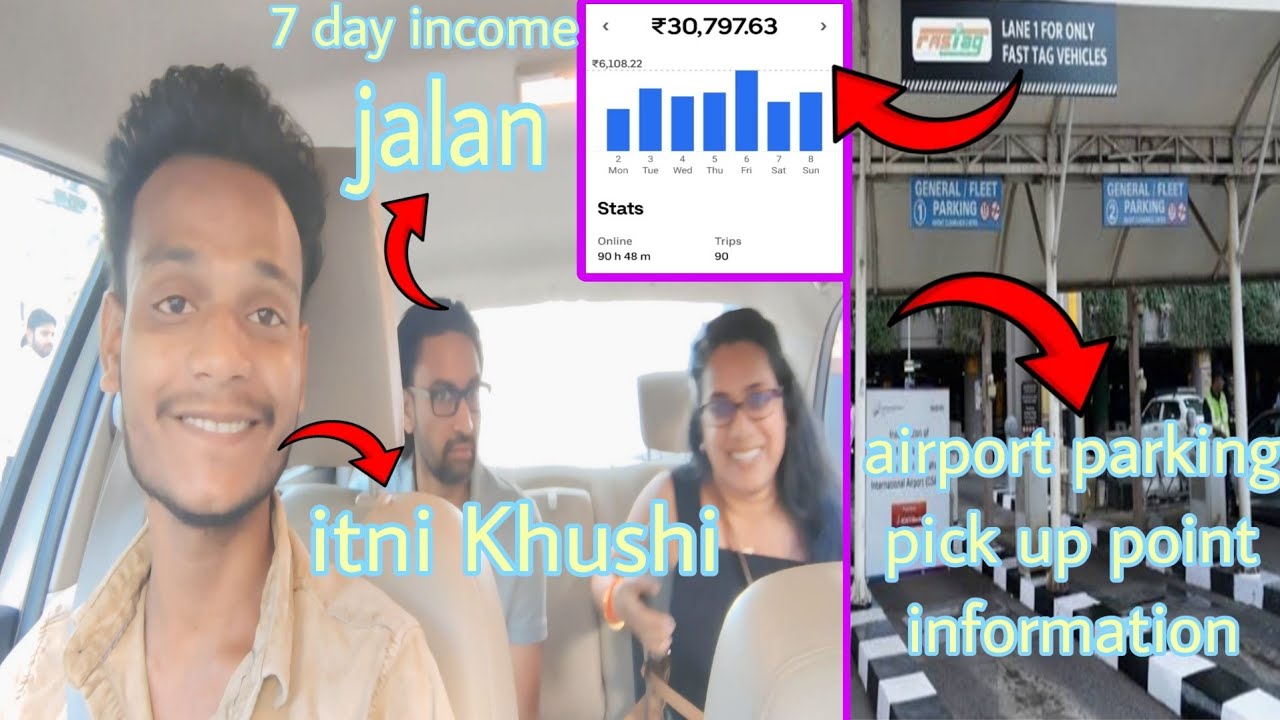 OLA UBER MONTHLY INCOME IN MUMBAI 💸| AIRPORT PICKUP ✈️ PARKING 🚧 DROP POINT FULL INFORMATION ⚡|