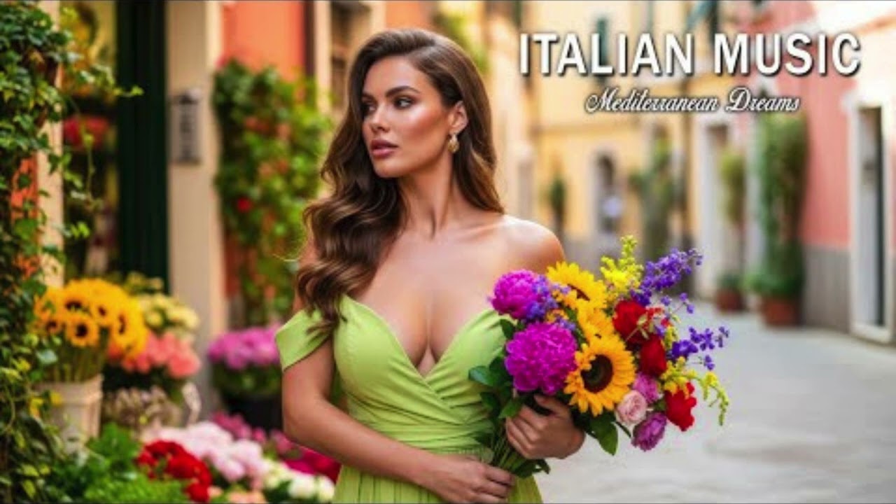 Relaxing Mediterranean Dream 🎶 Romantic Italian Music & Mediterranean Coast Views 4K
