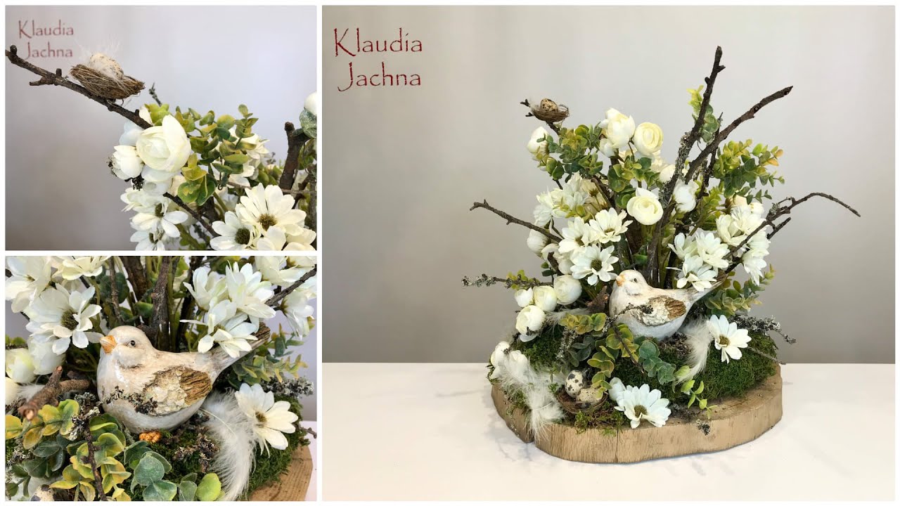 STROIK ŚWIĄTECZNY Z PTASZKIEM / JAK ZROBIĆ STROIK NA WIELKANOC / SPRING DECORATIONS DIY
