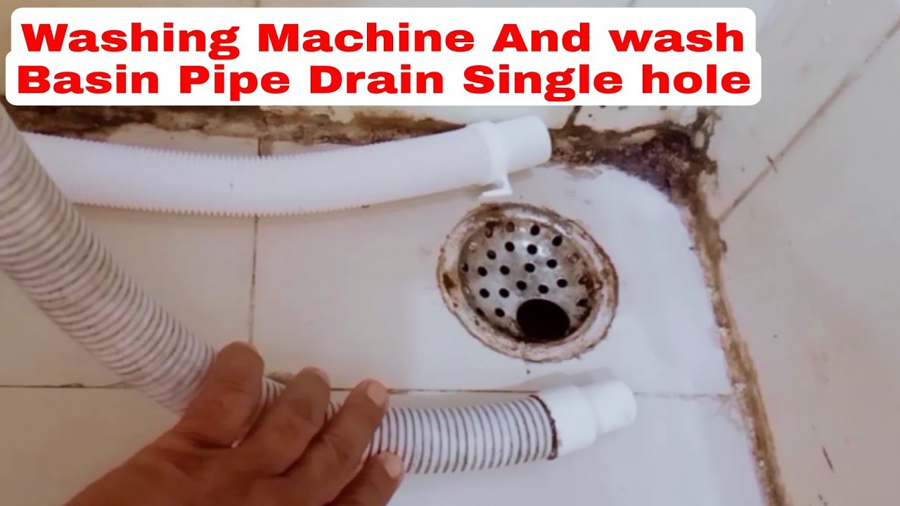 Washing Machine and wash basin pipe drain in single hole | Washing Machine Drain Pipe 2 -Way
