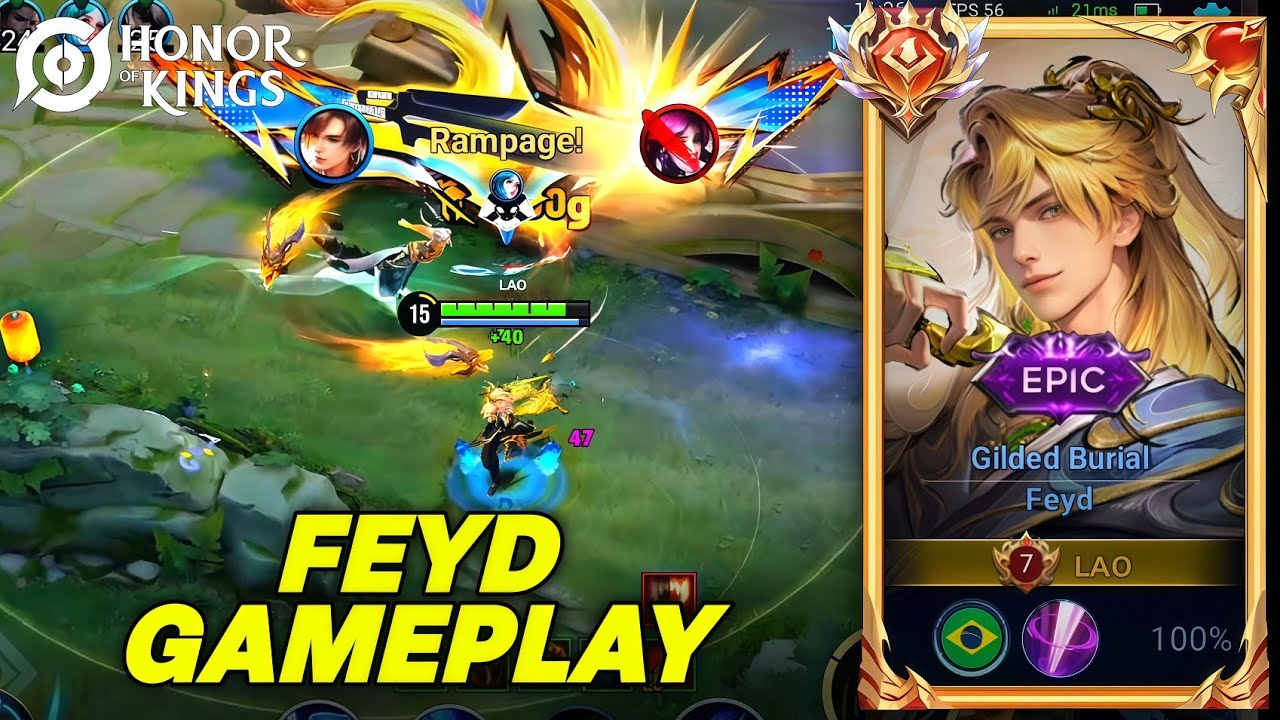 Feyd Gameplay - Calm And Deadly - Honor Of Kings