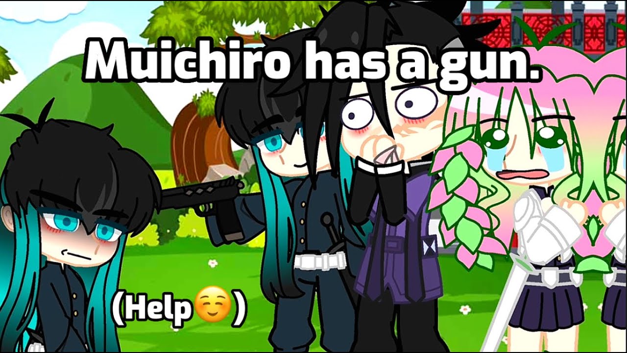 Muichiro has a gun. | genmui