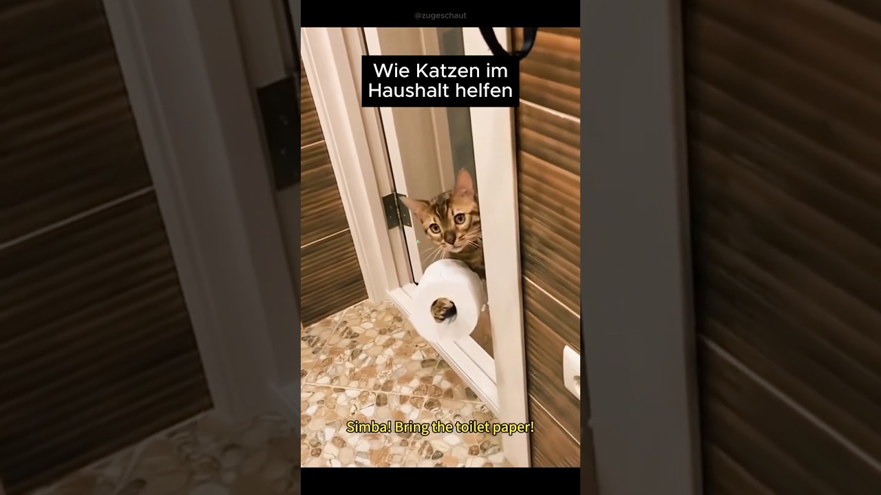 Wie Katzen im Haushalt helfen 🐈😇 #katze  #haus  #wissen