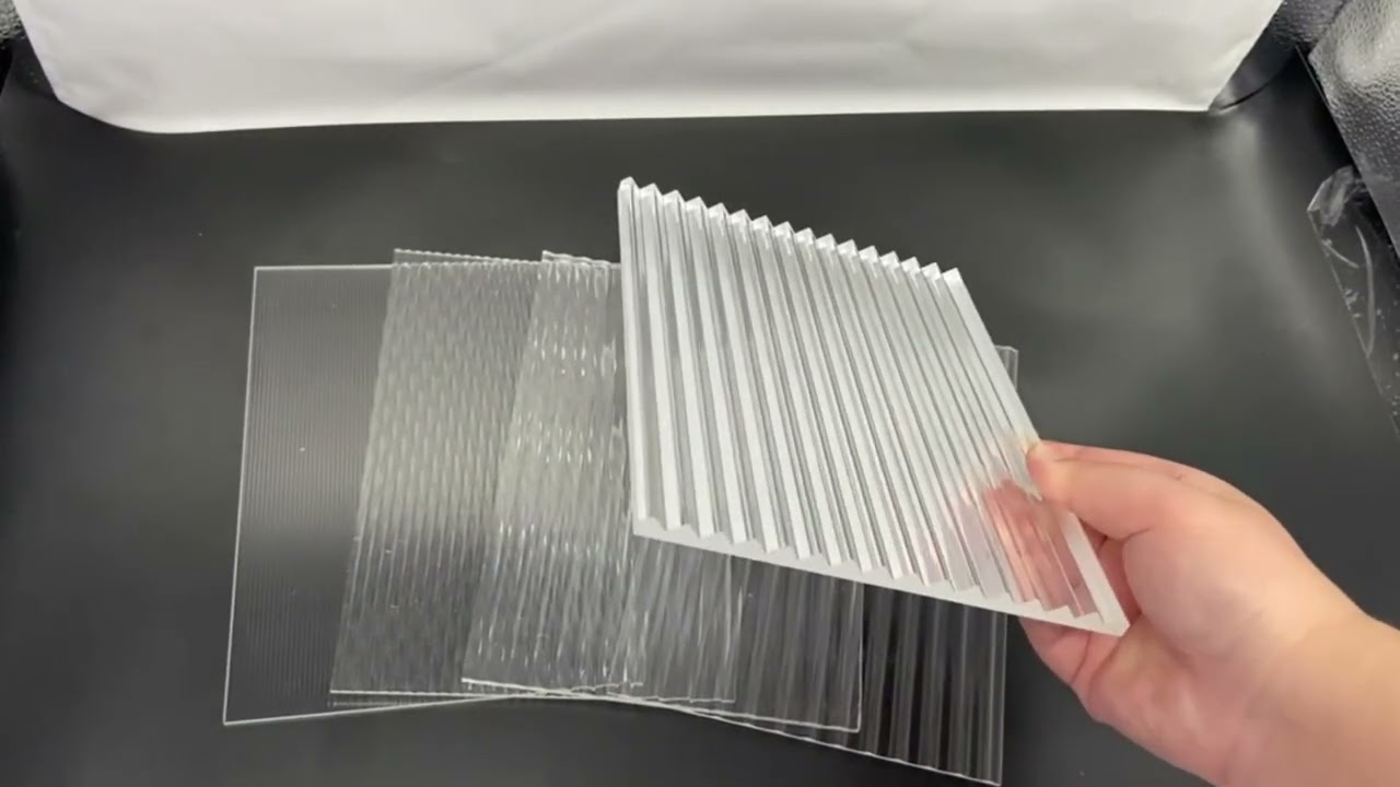 Clear Fluted Acrylic sheet of Spring Sign Plastics company