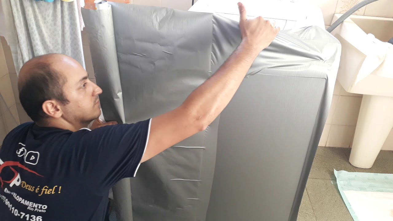 Envelopamento de Máquina de Lavar Cor Inox