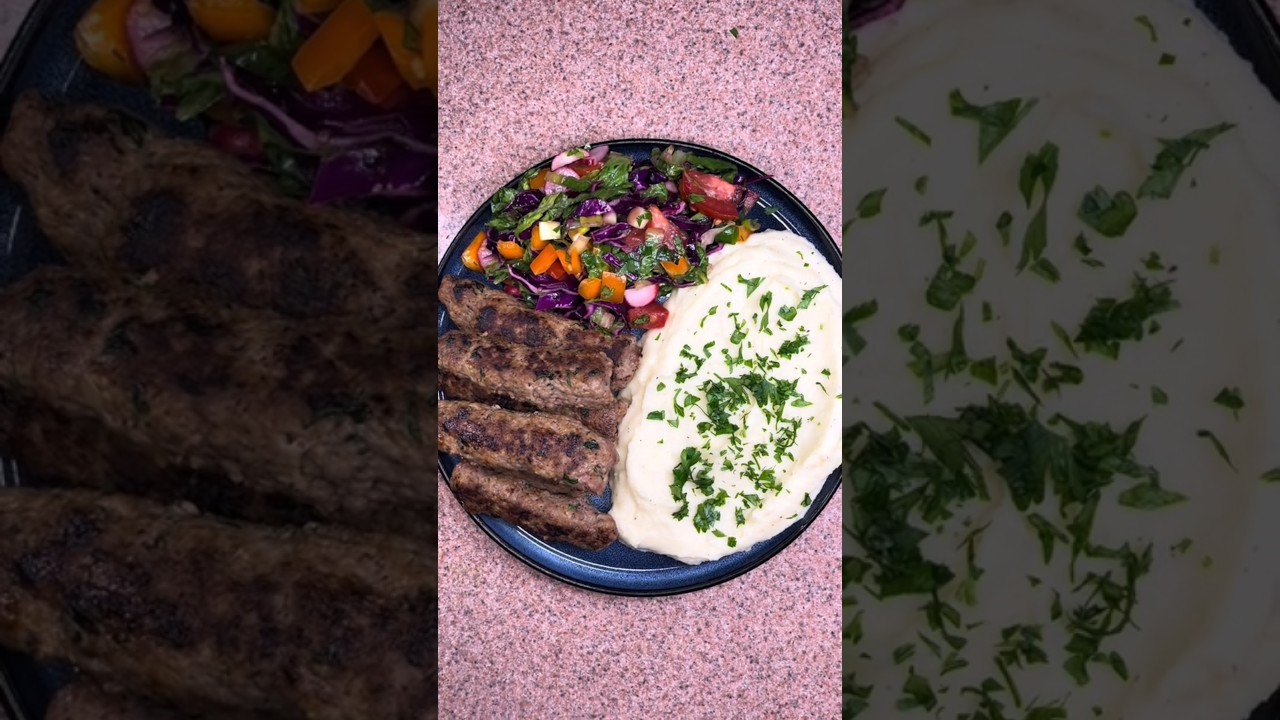 Beef Kebab with Mashed Potatoes & Salad… Made with love 🤌🏼❤️