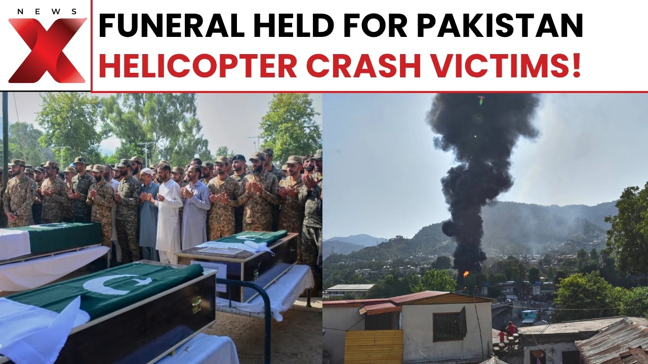 Pakistan Military Helicopter Crash: Funeral Prayers Held for 22 Victims in Kashmir