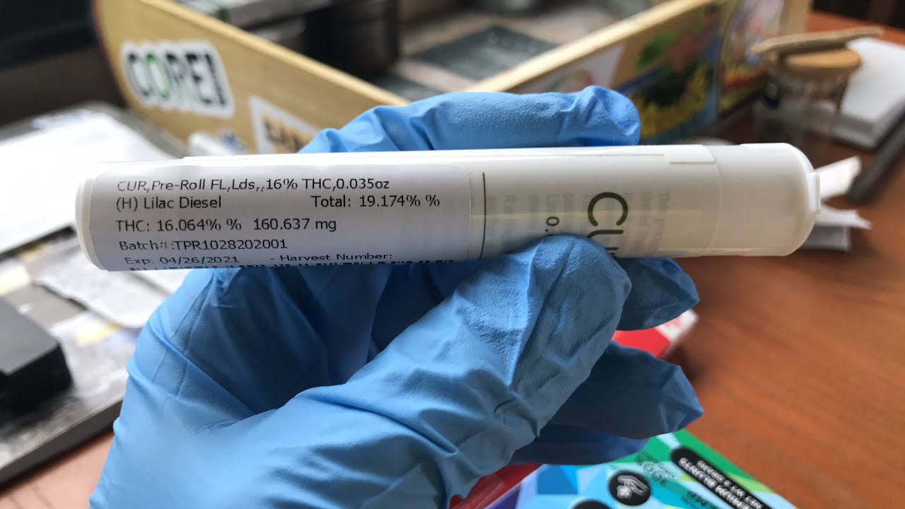 Sunday Morning Smoke Sesh - Curaleaf PreRoll - Strain: Lilac Diesel