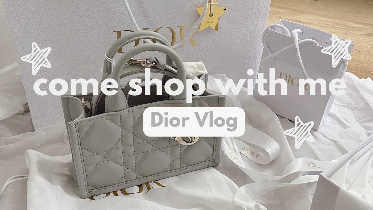 Dior shopping vlog💕Dior mini book tote unboxing #dior #shopwithme