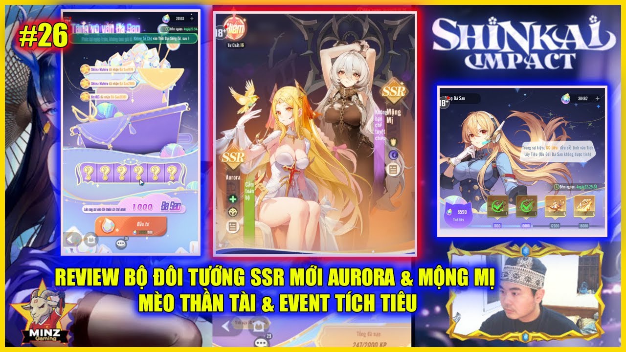 🔥 SHINKAI IMPACT #26: REVIEW BỘ ĐÔI TƯỚNG SSR MỚI AURORA & MỘNG MỊ | MÈO THẦN TÀI & EVENT TÍCH TIÊU💥