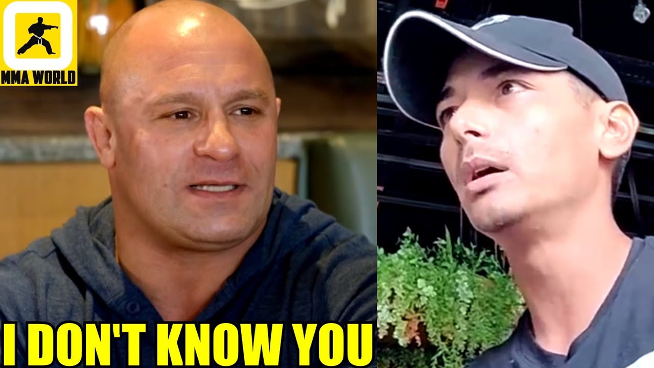 Matt Serra reacts to the argument with Joshua Fabia during UFC 253 Fight Week,Israel Adesanya,Jones
