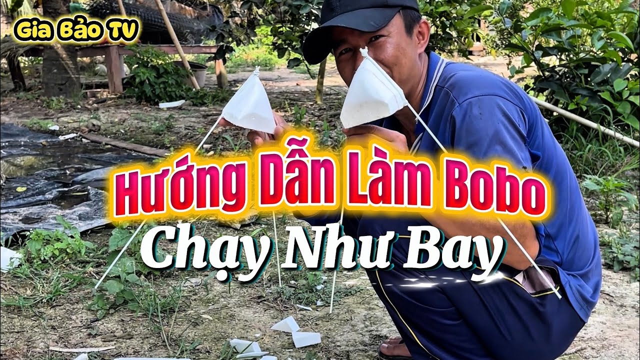 Hướng dẫn làm bobo bằng thanh cáp quang chạy như bay #giabaotv #bobo 
