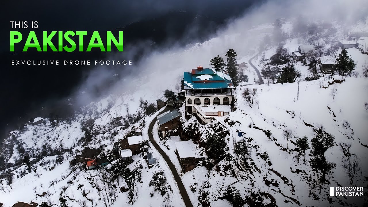 Magical Snow-Covered Mountains and Roads of Northern Pakistan - Drone Shots