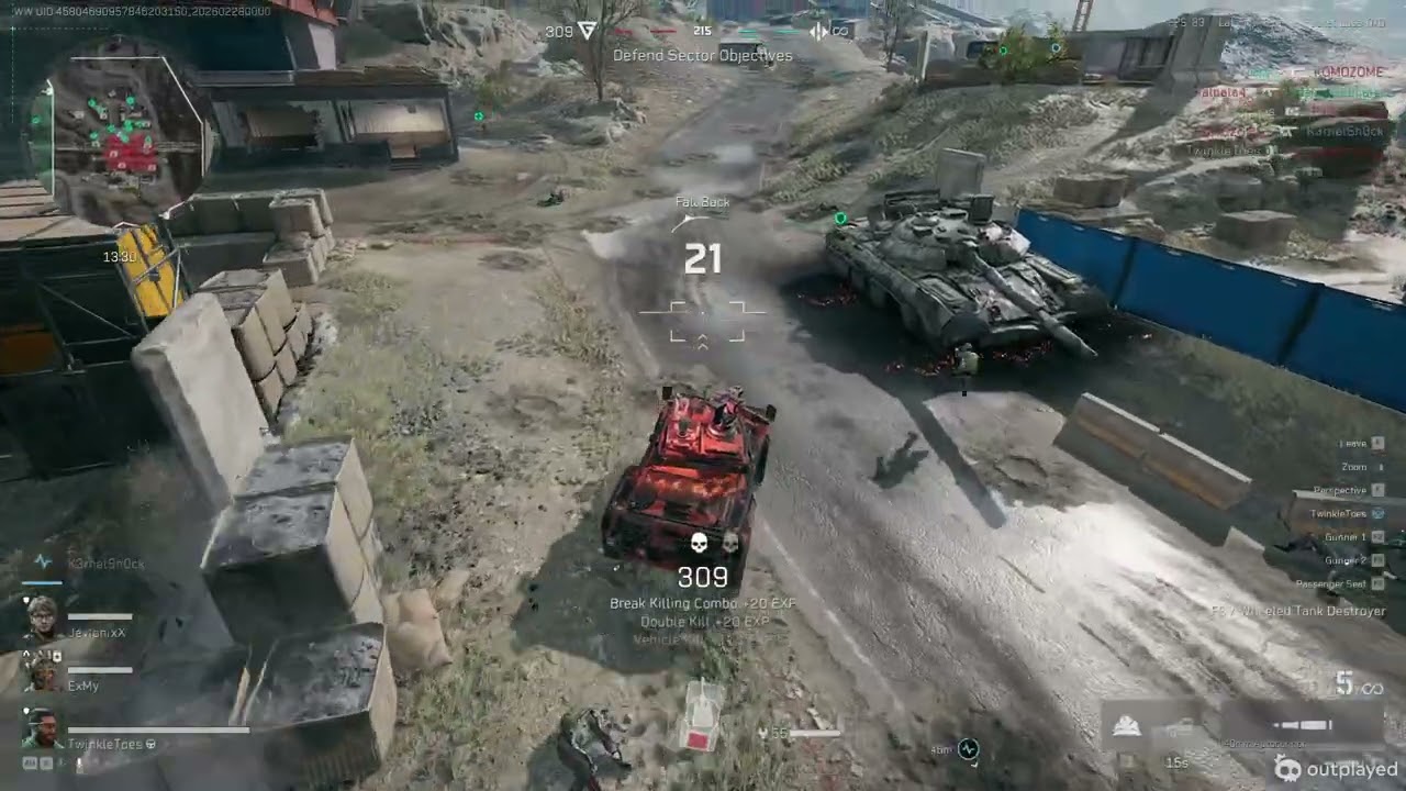 6 vehicles destroyed at Trainwreck