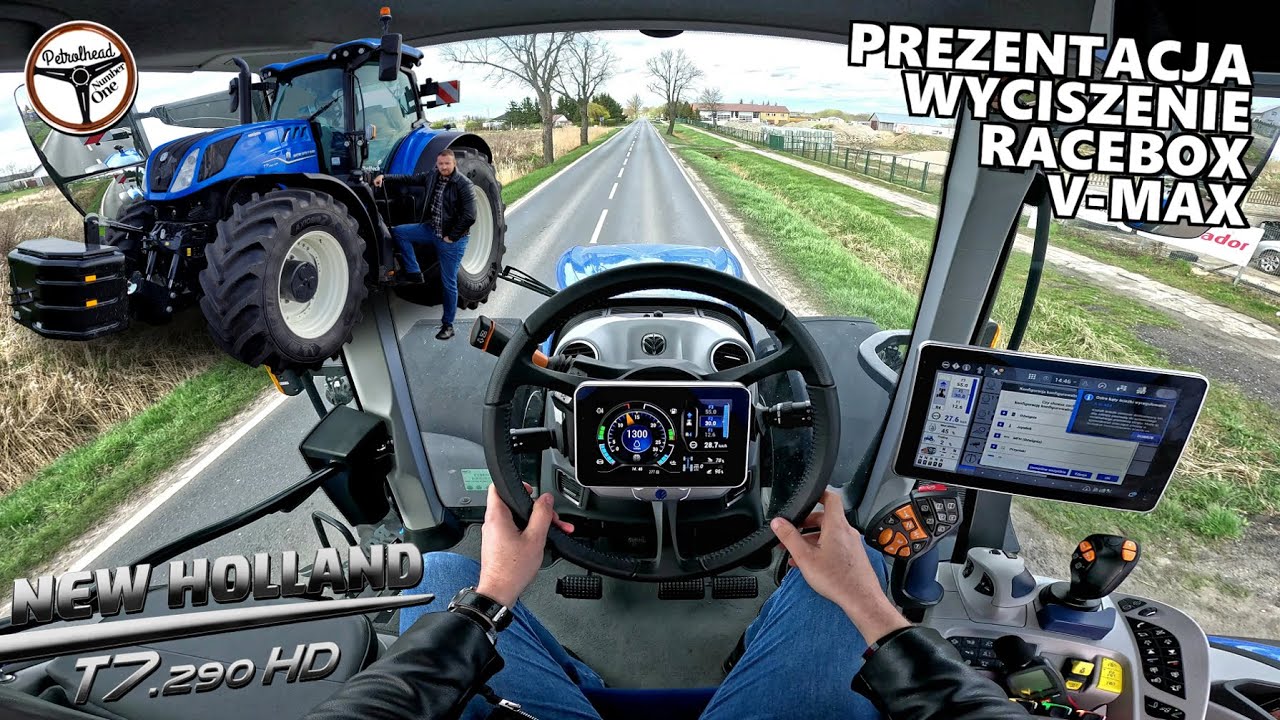2024 New Holland T7.290 HD | V-MAX, RACEBOX, pomiar wyciszenia kabiny, prezentacja i jazda. | 4K