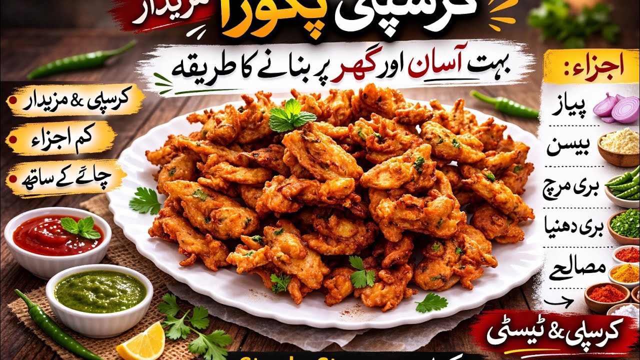 رمضان اسپیشل کرسپی پکوڑا ریسپی | افطار کے لیے خستہ بیسن پکوڑے بنانے کا آسان طریقہ