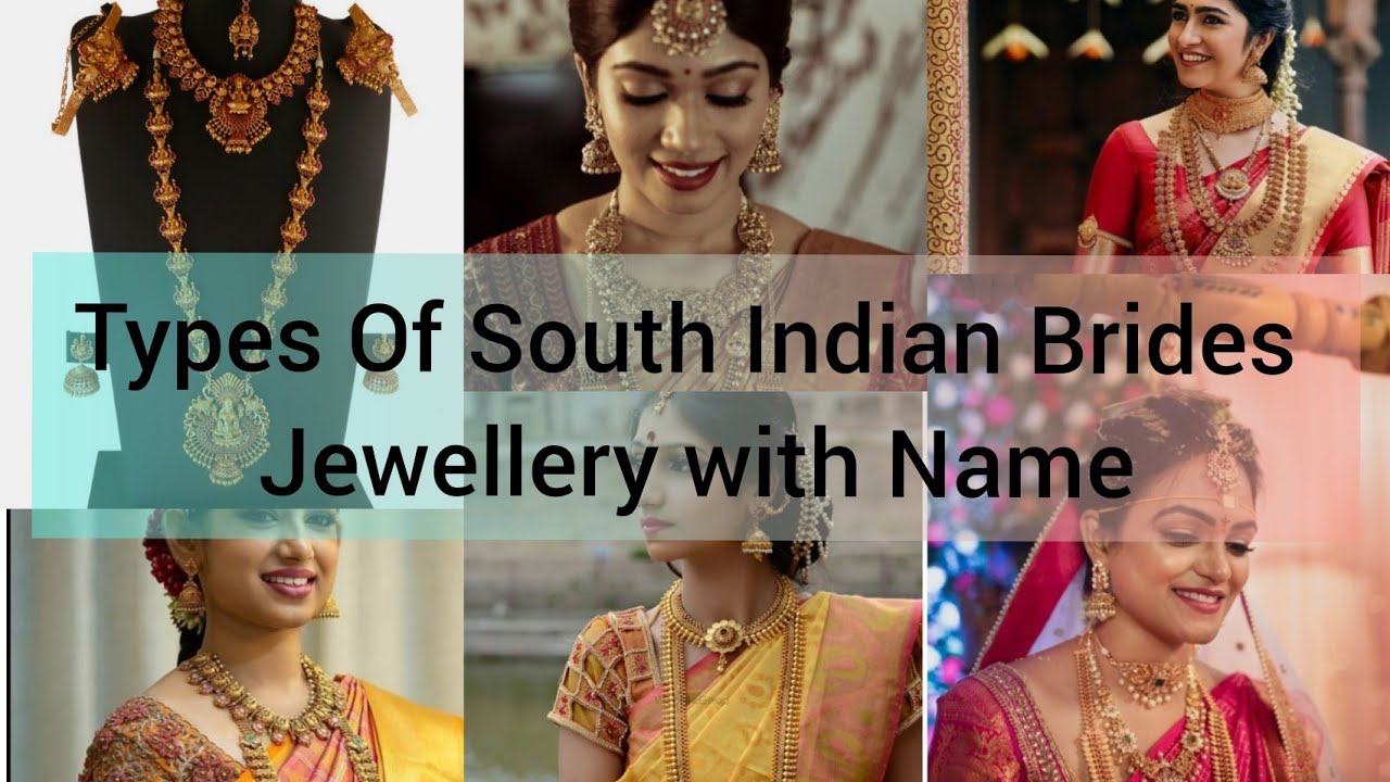 Types Of South Indian Brides Jewellery With Name|Types Of Jewellery|JewelleryTypes|THE FASHION HOUSE
