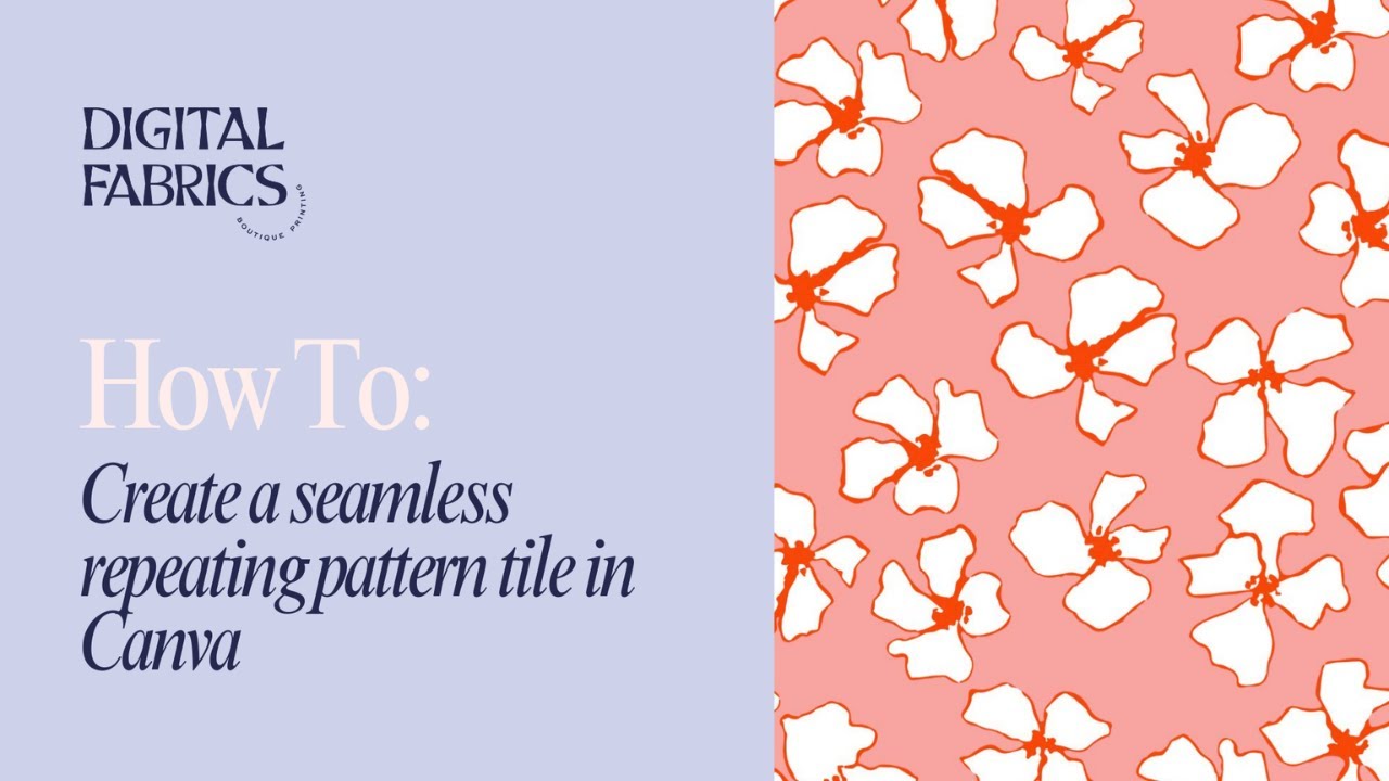 How to create a SEAMLESS REPEATING PATTERN in CANVA - Custom fabric printing tutorial