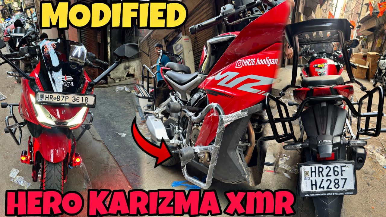 INDIA First Hero KARIZMA XMR part 1 TopRack & Saddle Stay |Crash Guard Modification |SKD originals