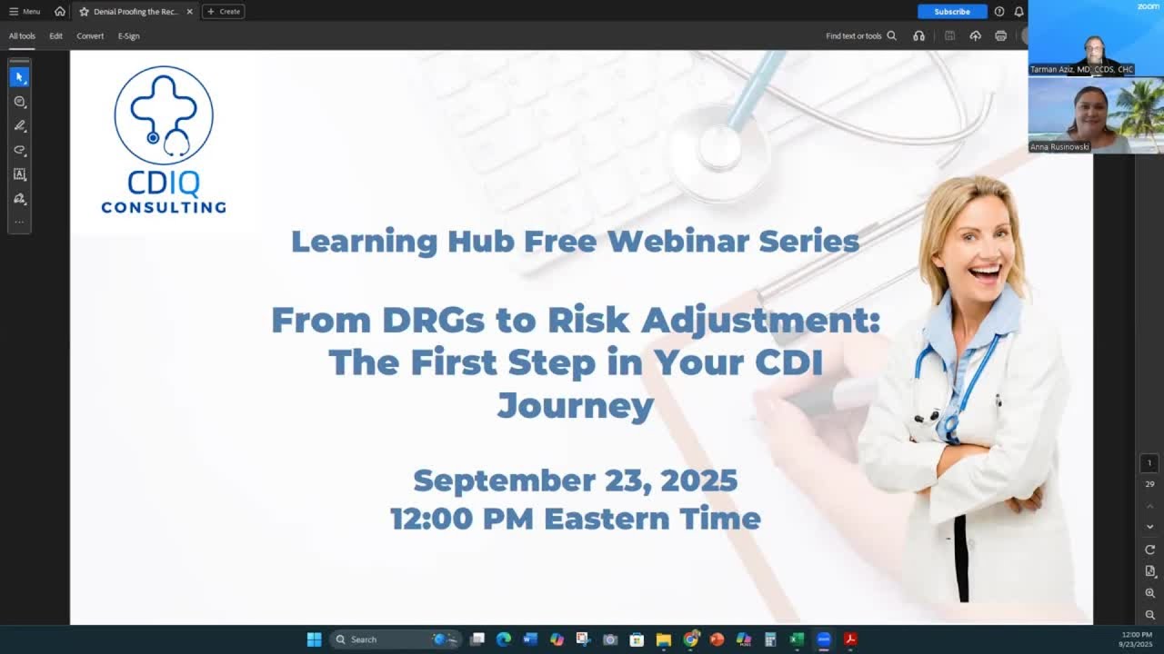 From DRGs to Risk Adjustment : The First Step in your CDI Journey