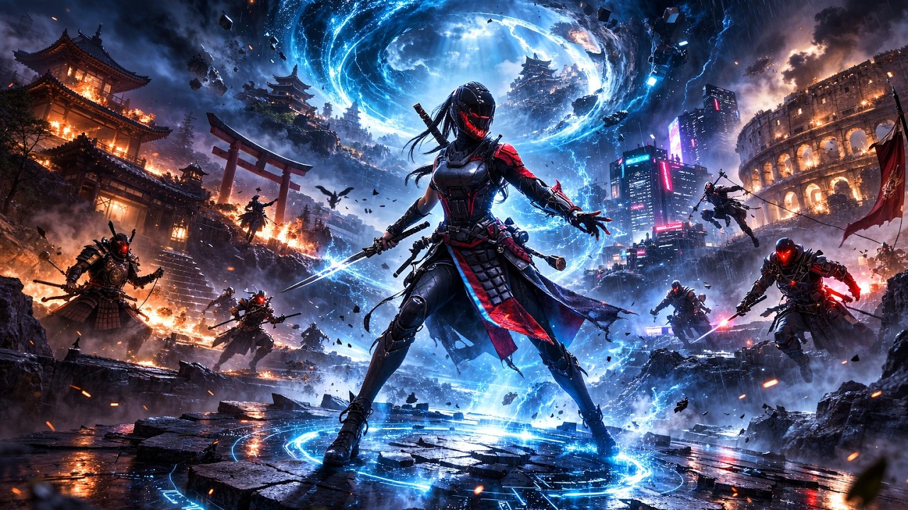 Far Future Naoe (Nightmare) conquering Arena Oscillation (Tournament) in Assassin's Creed Shadows