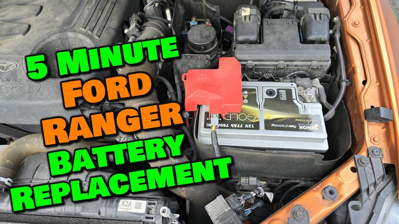Ford Ranger T6 How to Replace the Battery in 5 Minutes 🪫